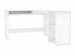 Clicnbuy Escritorio forma de L madera contrachapada 120x140x75 cm Blanco Online