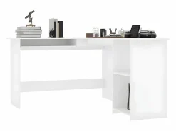 Clicnbuy Escritorio forma de L madera contrachapada 120x140x75 cm Blanco Online