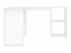 Clicnbuy Escritorio forma de L madera contrachapada 120x140x75 cm Blanco Online