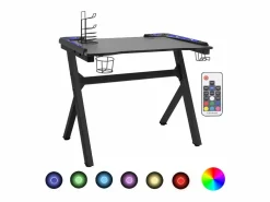 Escritorio gaming LED con forma de Y 110x60x75cm^Clicnbuy Sale