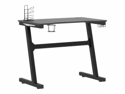 Clicnbuy Mesa Gaming|Escritorio gaming LED con patas en forma Z 90x60x75 cm