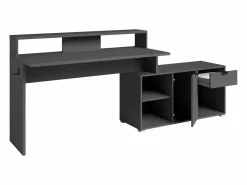 Mesa Gaming|Escritorio gaming modular Playit de melamina con LED 94,8x134 a 167,7x60 cm