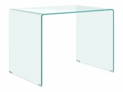 ITAMOBY Escritorio Secreter|Escritorio Glassy de cristal curvado 100x60x75 cm