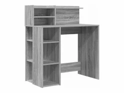 vidaxl Escritorio Sonoma 90 x 48 x 101,5 cm Madera de ingeniería Gris