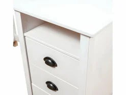 Clicnbuy Escritorio Hill con 3 cajones madera de pino 120x50x74 cm Blanco Clearance