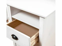 Clicnbuy Escritorio Hill con 3 cajones madera de pino 120x50x74 cm Blanco Clearance