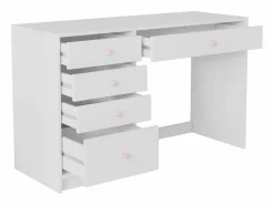 Merax Escritorio Tradicional|Escritorio infantil sencillo - 120 x 45 x 74 cm - con 5 cajones - MDF -