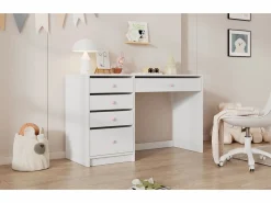 Merax Escritorio Tradicional|Escritorio infantil sencillo - 120 x 45 x 74 cm - con 5 cajones - MDF -