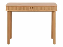 ebuy24 Escritorio Langley 2 puertas correderas decoración roble. Marru00f3n Hot