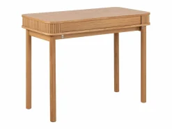 ebuy24 Escritorio Langley 2 puertas correderas decoración roble. Marru00f3n Hot