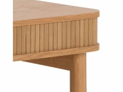 ebuy24 Escritorio Langley 2 puertas correderas decoración roble. Marru00f3n Hot