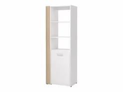 Escritorio librería modular TUPELIO con 10 huecos, color natural y blanco -^Vente-unique Outlet