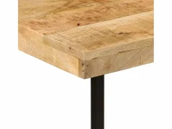 Clicnbuy Escritorio Rinconero|Escritorio madera maciza mango y hierro 165x110x77 cm