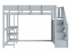 Escritorio Mid-Century, 2 cajones, MDF, nogal (100x35x80 cm)^ Hot