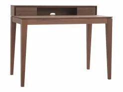 Miliboo Escritorio moderno con almacenaje madera nogal SEKRET Marru00f3n Sale