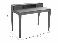 Miliboo Escritorio moderno con almacenaje madera nogal SEKRET Marru00f3n Sale