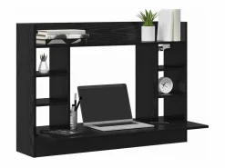 Clicnbuy Escritorio Montado en la Pared Roble 105 x 48 x 75 cm Negro