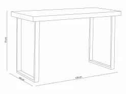 Basic Escritorio Natural diseño nórdico Nordish/blanco 73x120x60 cm Adec Color natural claro / Blanco