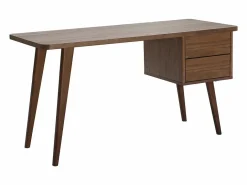 Miliboo Escritorio nogal L140 cm FIFTIES Marru00f3n Best