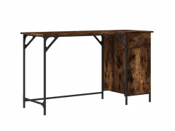 Mesa De Ordenador|Escritorio ordenador madera ingeniería roble humo 131x48x75 cm ES320266
