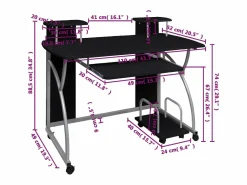 Escritorio ordenador madera contrachapada 110x52x88,5 cm^Clicnbuy Hot