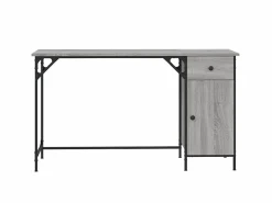 Escritorio ordenador madera ingeniería Sonoma 131x48x75 cm ES592213 Gris Clearance