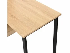 DripeX Escritorio para computadora con almacenamiento - 1 puerta y 7 nichos - patas de hierro - MDF - 120x50x120cm Color natural claro Hot