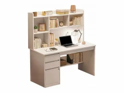 Mesa De Ordenador|Escritorio para jóvenes con ordenador mesa con estantería estantes cajones