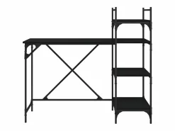 Clicnbuy Escritorio para ordenador con estantes 120x47x109 cm Negro Outlet