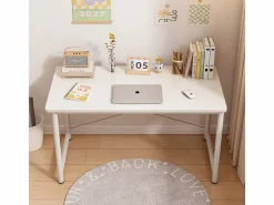 ESCRITORIO PARA ORDENADOR JUVENIL MESA BLANCA MODERNA GRANDE 100 CM Blanco Sale