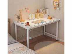 ESCRITORIO PARA ORDENADOR JUVENIL MESA BLANCA MODERNA GRANDE 100 CM Blanco Sale