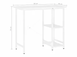 Escritorio para ordenador de MDF y metal 80x40x72 cm^Clicnbuy Sale