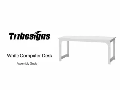 Tribesigns Escritorio para portátil, mesa, escritorio de estudio para oficina en casa, estación de trabajo para oficina, dormitorio, fácil de montar, 160 x 80 x 75 cm (marrón rústico + negro) Marru00f3n New