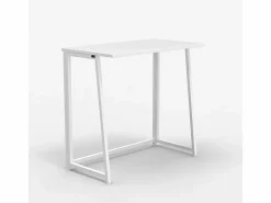 Escritorio Secreter|Escritorio plegable compacto 80x45x75 blanco para despacho Wolly B