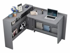 Escritorio plegable con cargador inalámbrico - 115 x 51 x 93 cm - Aparador y escritorio 2 en 1 - aglomerado -^Merax New