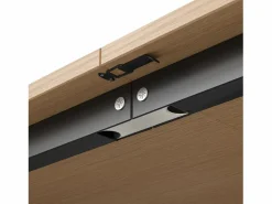 Hauss Spole Escritorio plegable con toma de corriente y estante, estantería y escritorio dos en uno Blanco Outlet