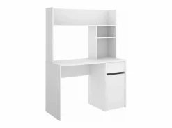 Escritorio Rebeca con puerta + cajón + altillo acabado , 74cm(alto) 110cm(ancho) 50 Blanco Online
