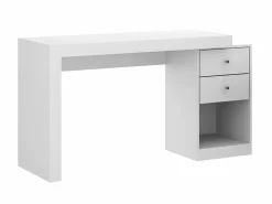 Vente-unique Escritorio rinconera amovible 2 cajones y 2 puertas color . EVAN Blanco Clearance