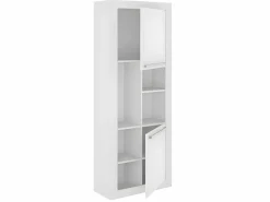 Vente-unique Escritorio rinconera amovible 2 cajones y 2 puertas color . EVAN Blanco Clearance