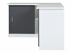 Escritorio rinconero NORWY 2 puertas 2 cajones Blanco/Gris^Vente-unique Clearance