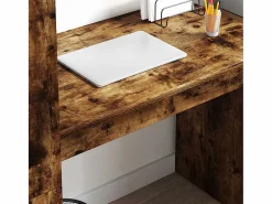 Escritorio Roble ahumado 113 x 54 x 120 cm Madera de ingeniería^vidaxl Sale