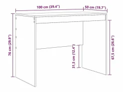 vidaxl Escritorio Roble artesanal 100 x 50 x 76 cm Marru00f3n Clearance