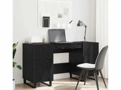 Clicnbuy Escritorio Roble 140 x 50 x 75 cm Madera contrachapada Negro Clearance