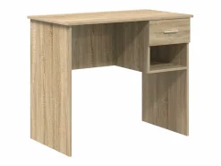 vidaxl Escritorio Roble Sonoma 90 x 49 x 75 cm Madera de ingeniería Marru00f3n New