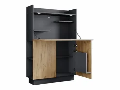Vicco Escritorio Secreter|Escritorio secretario antracita/roble dorado 85x28.6x128.5 alena