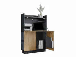 Vicco Escritorio Secreter|Escritorio secretario antracita/roble dorado 85x28.6x128.5 alena