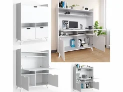 Vicco Escritorio secretario 110x45x140 berdi Blanco