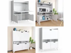 Vicco Escritorio secretario 110x45x140 berdi Blanco