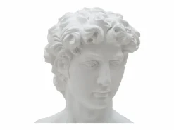 Escultura clásica decorativa de medio busto en poliresina h34cm Man Blanco