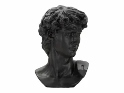 Estatua|Escultura de cabeza antigua negra de 44 x 35,5 x 60 cm